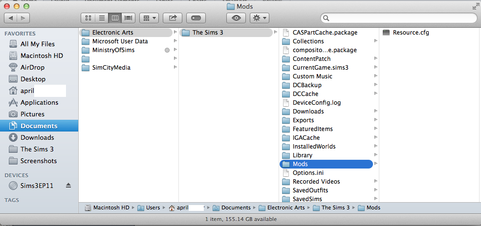 sims 3 mod download folder